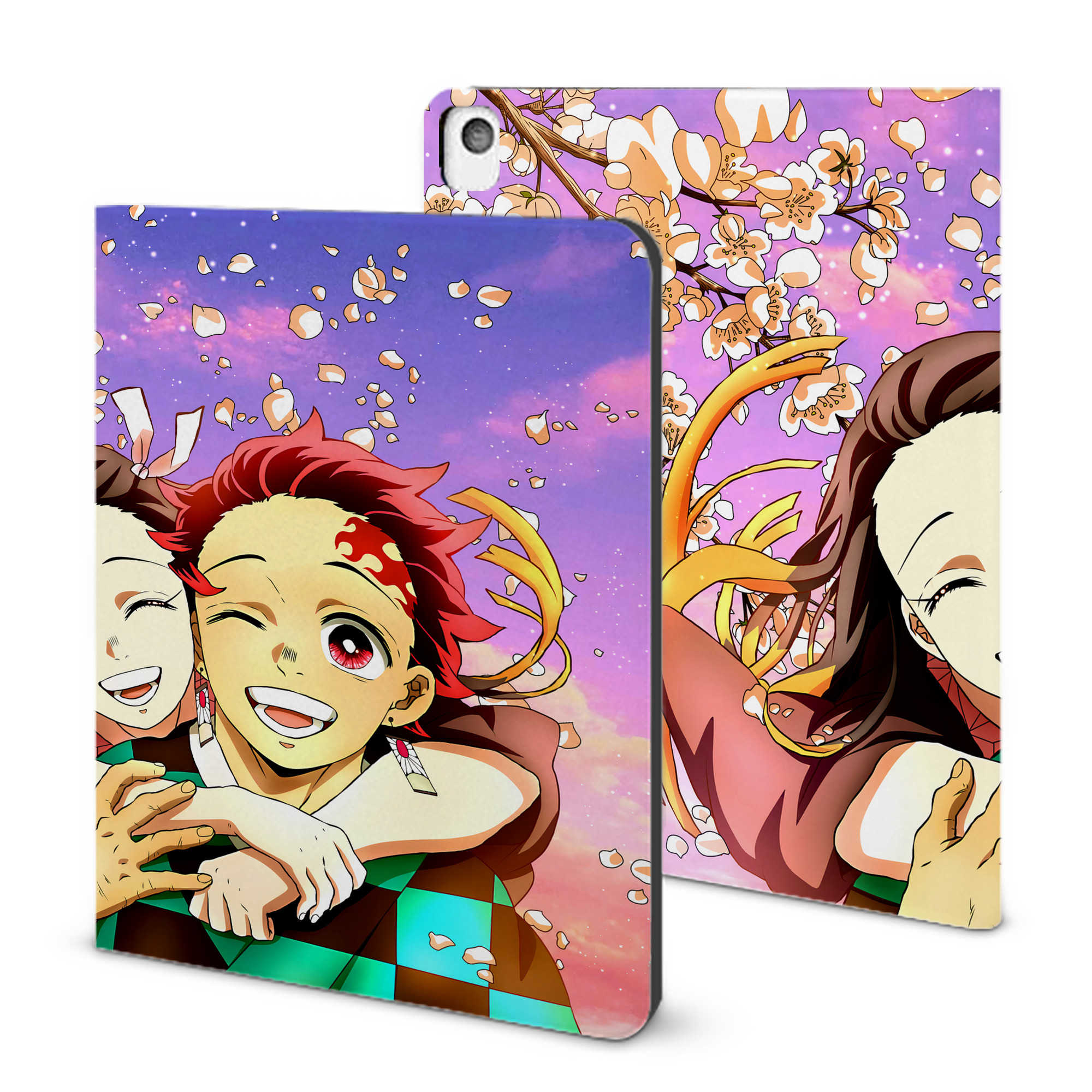 （画像用） 鬼滅の刃（きめつのやいば）竈門 炭治郎／かまど たんじろう Kamado Tanjirou IPadケース ペンホルダー付き ブックスタイルデザイン